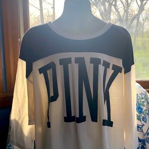 Black and white PINK baseball shirt